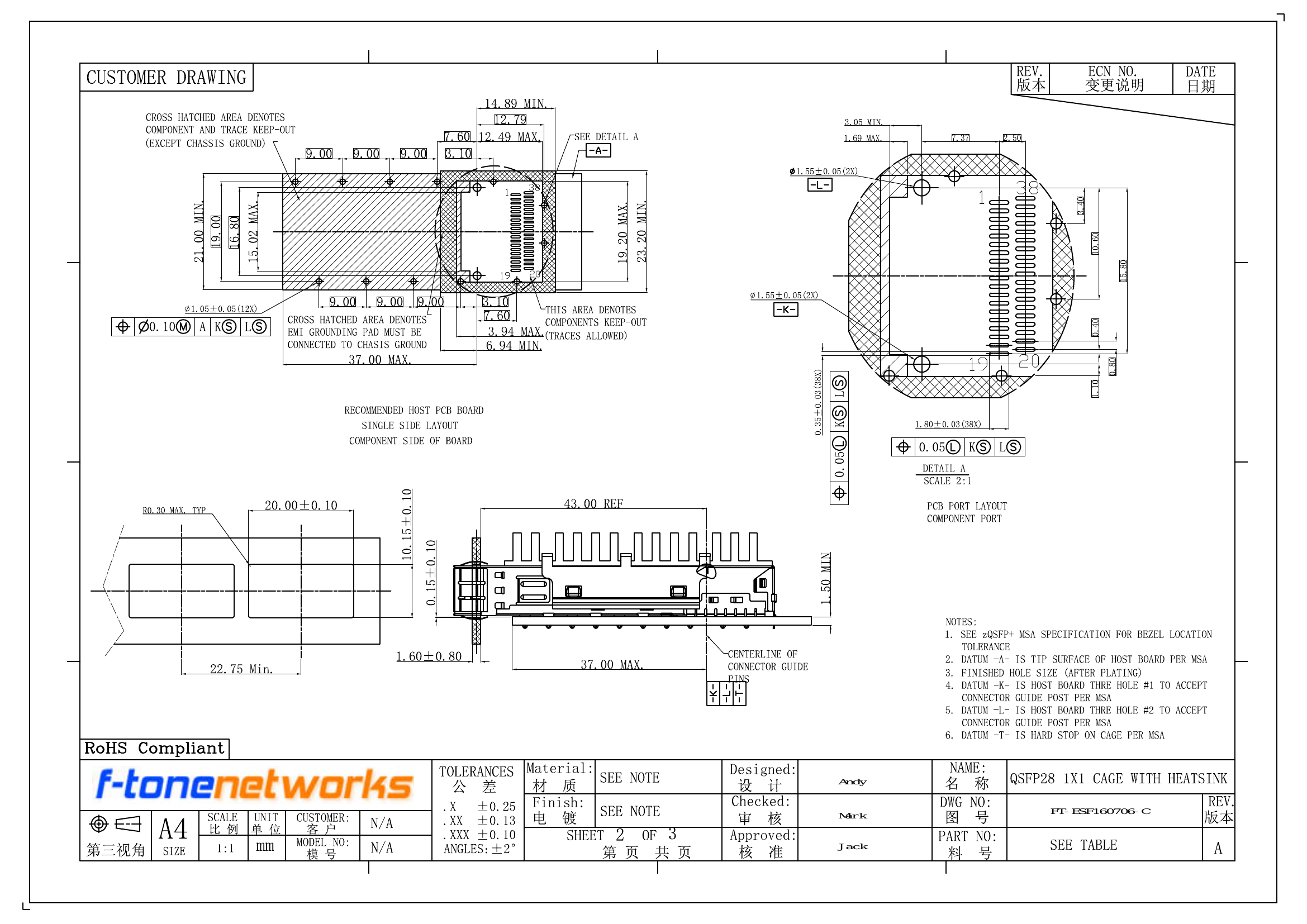 FT-ESF160706-C PCB推荐布局图