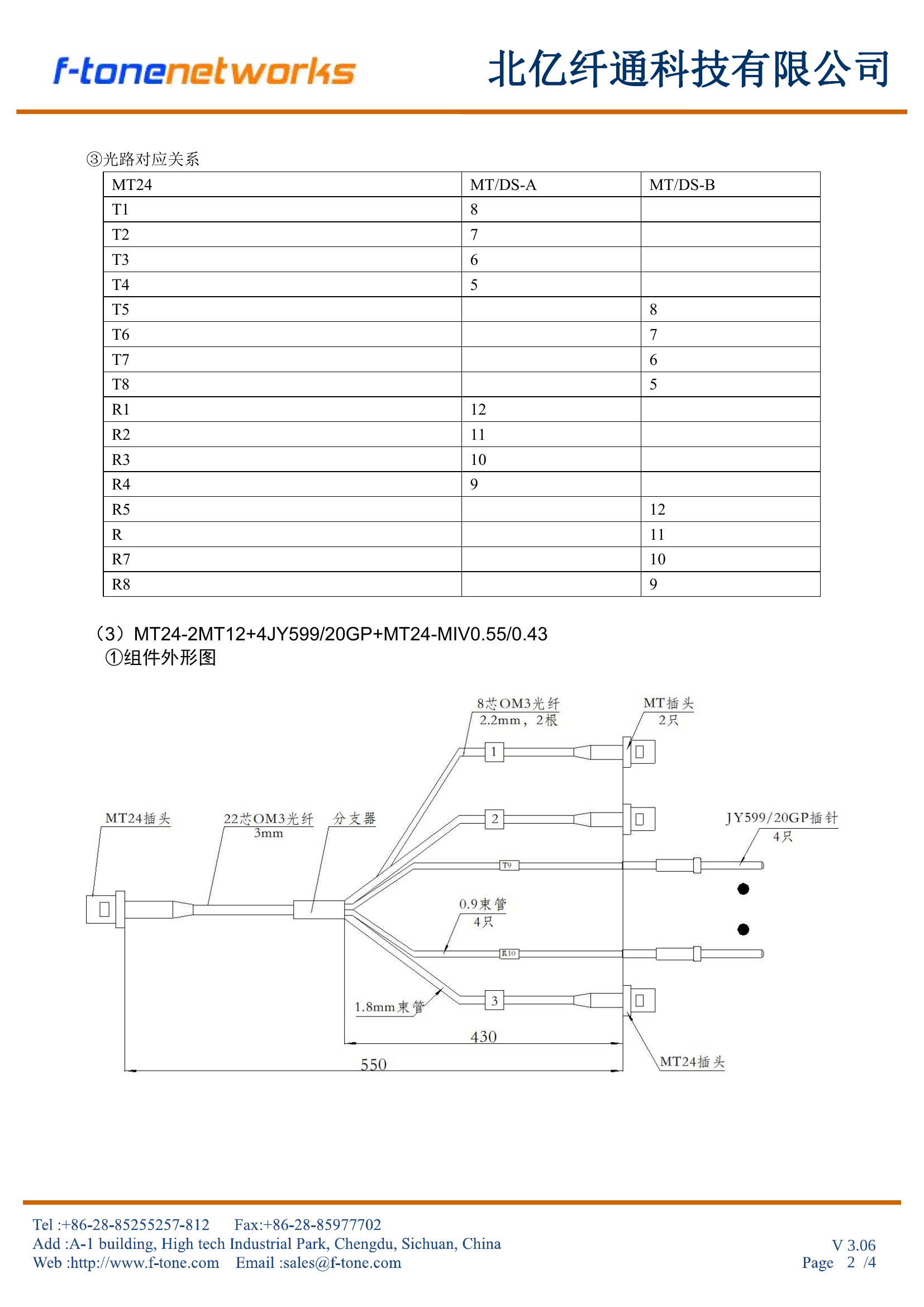 MT24-2MT12+4JY599 组件外形图及接点排列
